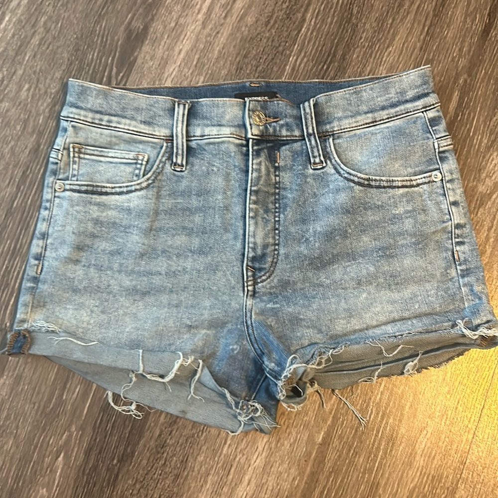 Express High Rise Jean Shorts